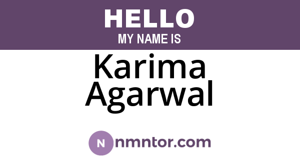 Karima Agarwal