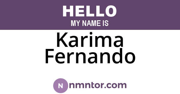 Karima Fernando