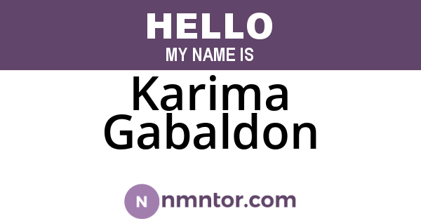 Karima Gabaldon