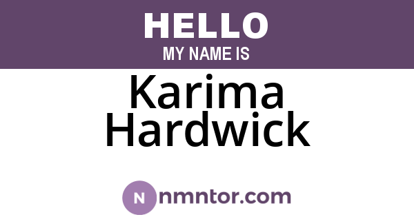 Karima Hardwick
