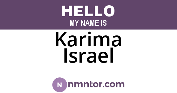 Karima Israel