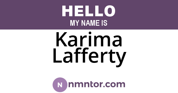 Karima Lafferty