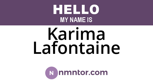 Karima Lafontaine