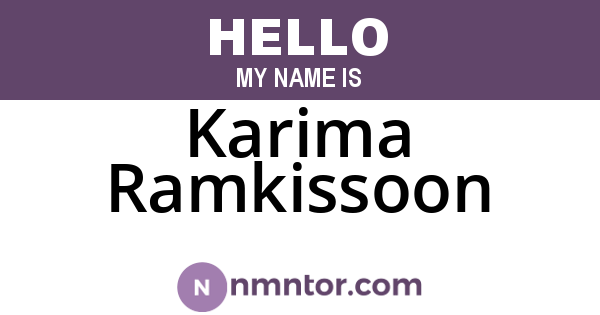 Karima Ramkissoon