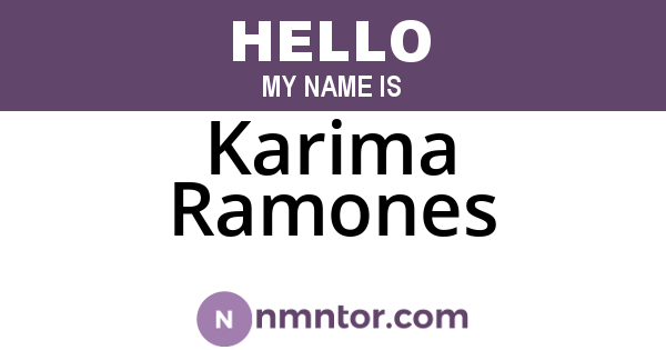 Karima Ramones