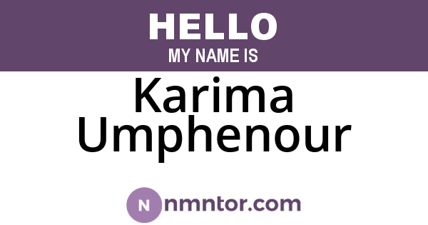 Karima Umphenour
