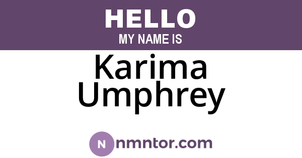 Karima Umphrey