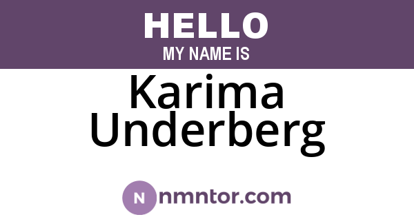 Karima Underberg