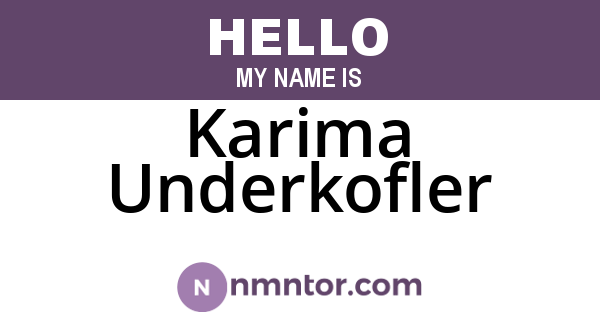 Karima Underkofler