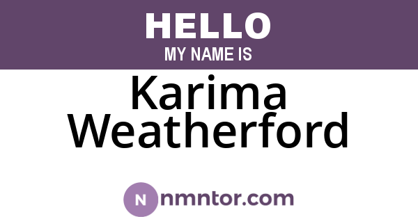 Karima Weatherford