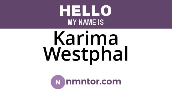 Karima Westphal