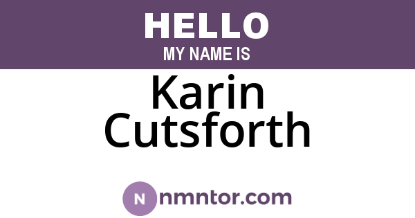 Karin Cutsforth