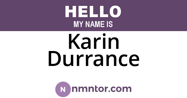 Karin Durrance