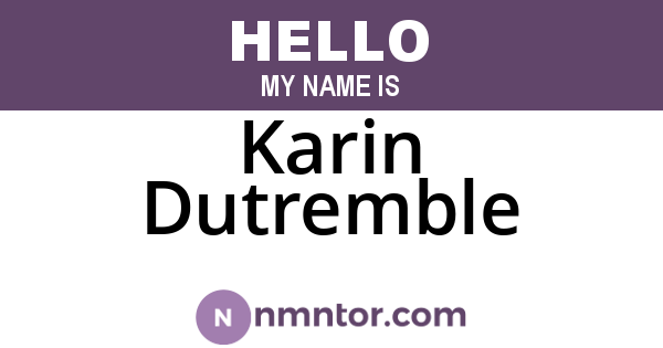Karin Dutremble