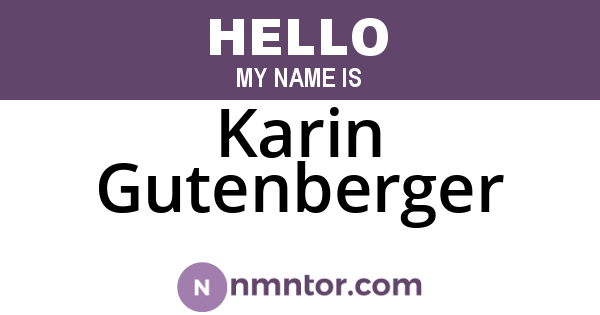 Karin Gutenberger