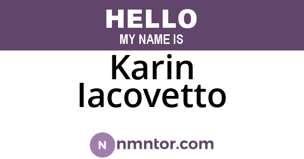 Karin Iacovetto