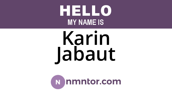 Karin Jabaut