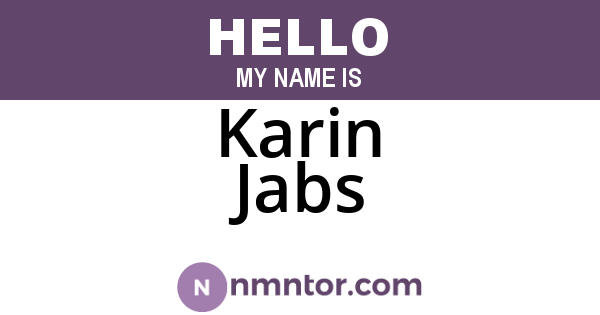 Karin Jabs