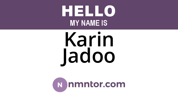 Karin Jadoo