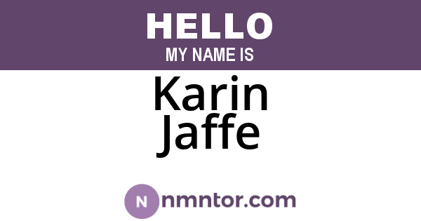 Karin Jaffe