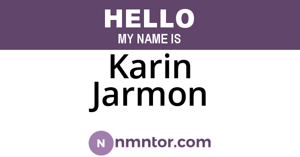 Karin Jarmon