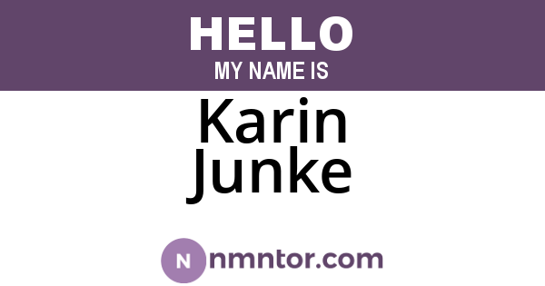 Karin Junke