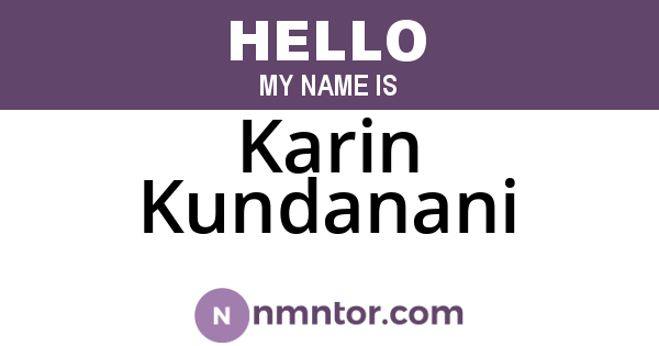 Karin Kundanani