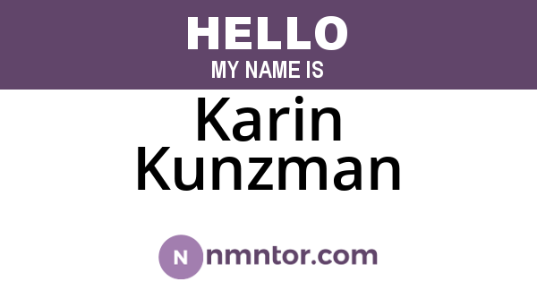 Karin Kunzman