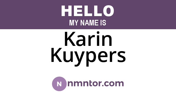 Karin Kuypers
