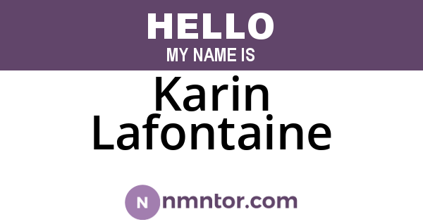 Karin Lafontaine