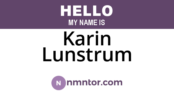 Karin Lunstrum
