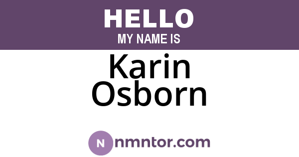 Karin Osborn