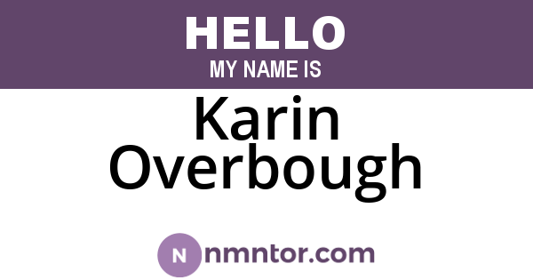 Karin Overbough