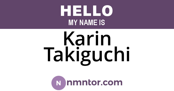 Karin Takiguchi