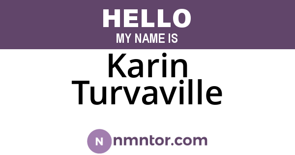 Karin Turvaville