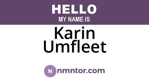 Karin Umfleet