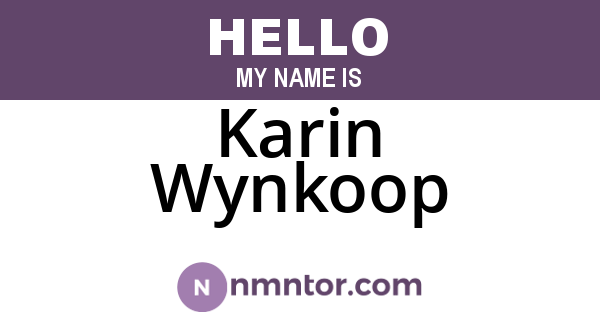 Karin Wynkoop