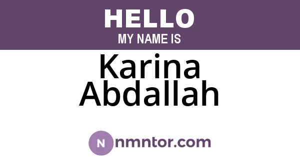 Karina Abdallah
