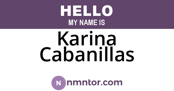Karina Cabanillas