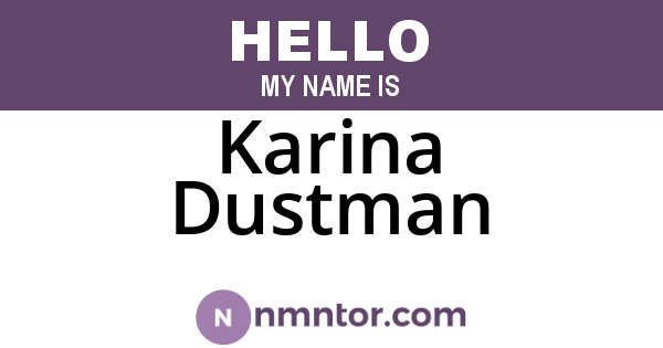 Karina Dustman