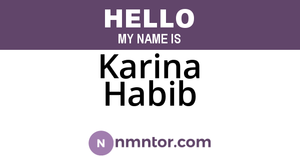 Karina Habib