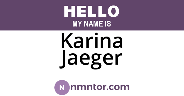 Karina Jaeger