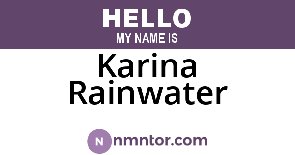Karina Rainwater