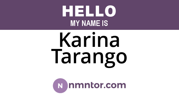 Karina Tarango