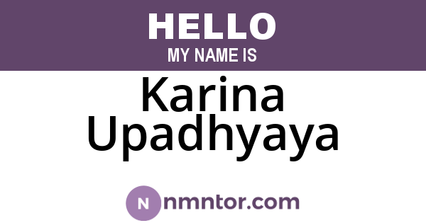 Karina Upadhyaya
