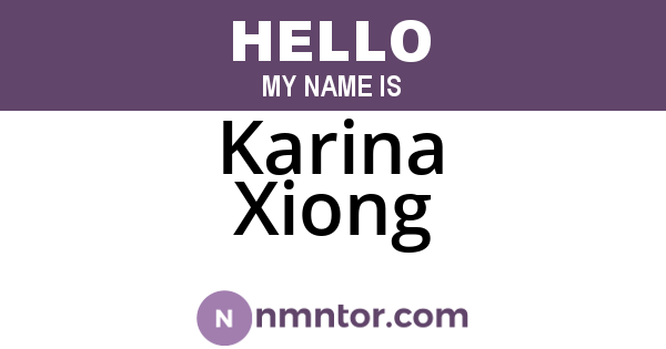 Karina Xiong