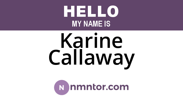 Karine Callaway