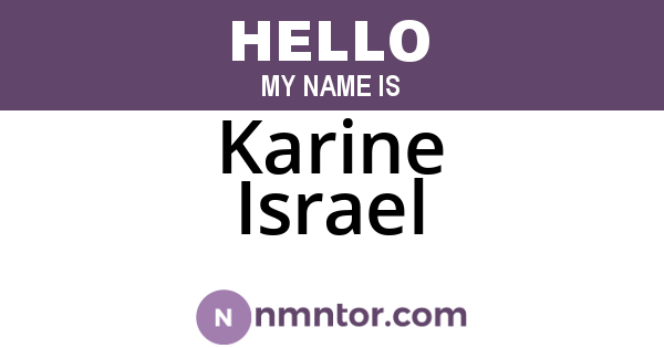Karine Israel