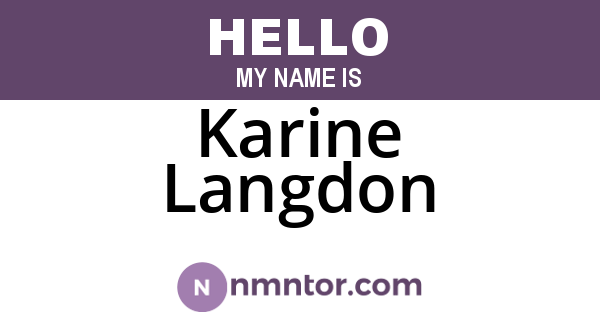 Karine Langdon