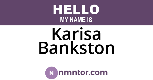 Karisa Bankston
